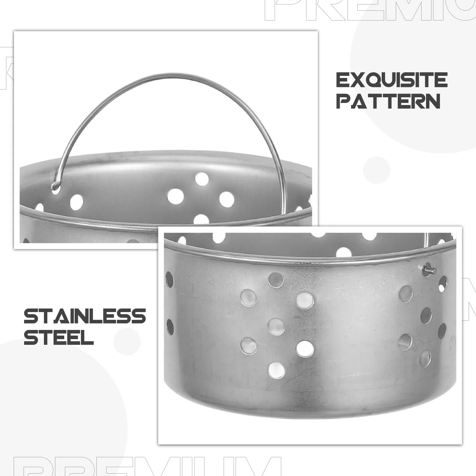 3 pcs Keranjang Saringan Wastafel Stainless Steel Jaring Halus Penyaring Pembuangan Untuk Dapur Kamar Mandi Anti-Sumbat Penangkap Rambut dan Sisa Makanan Dapur
