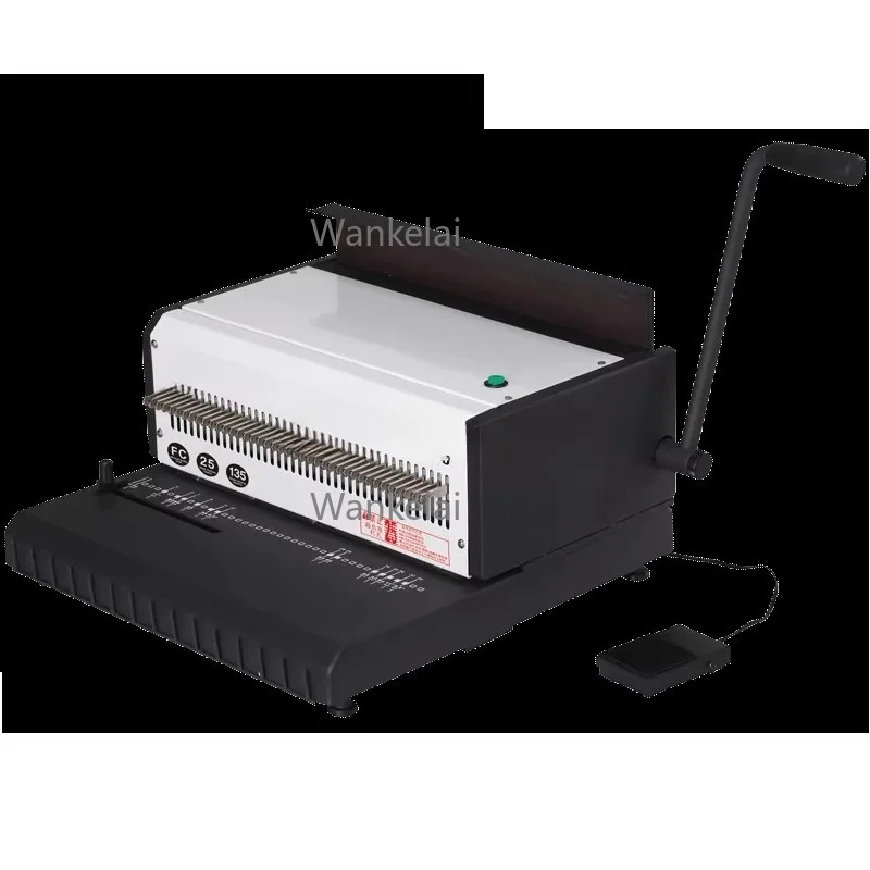 Desktop Electric Paper Wire Spiral Binding Machine 40 Round Hole 3:1 Double Loop for Calendars