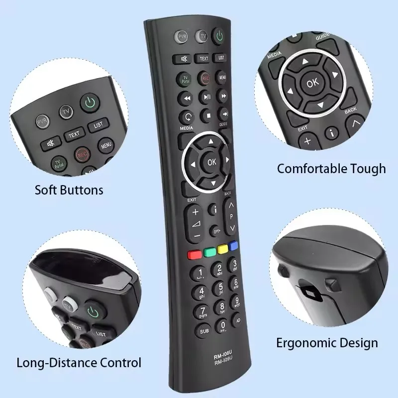 ABS Replacement Remote Control Suitable for HUMAX TV Set-top Box Remote Control Freesat I08U RM-109U Freeview HD Digital TV