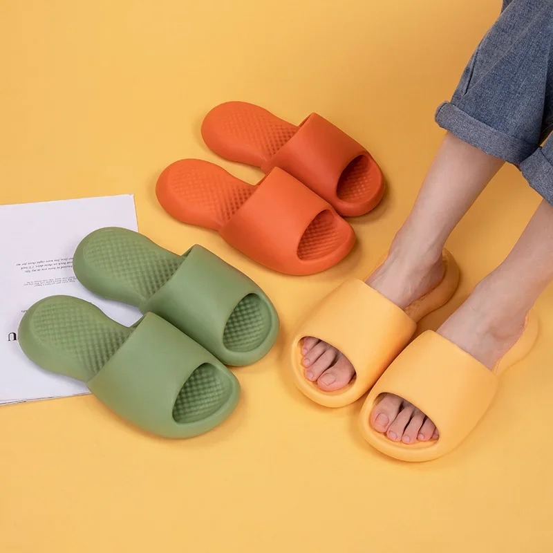 Summer New Soft Bottom Slippers Mute Home Slippers Couple Bathroom Bath Indoor Non-slip Sandals Thick Bottom Slippers