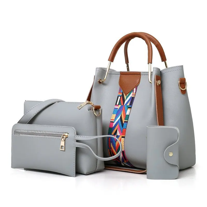 Colore donna Clash quattro moda francese madre e bambino borsa donna grande capacità pendolare Tote Bag Casual borsa a tracolla in PVC