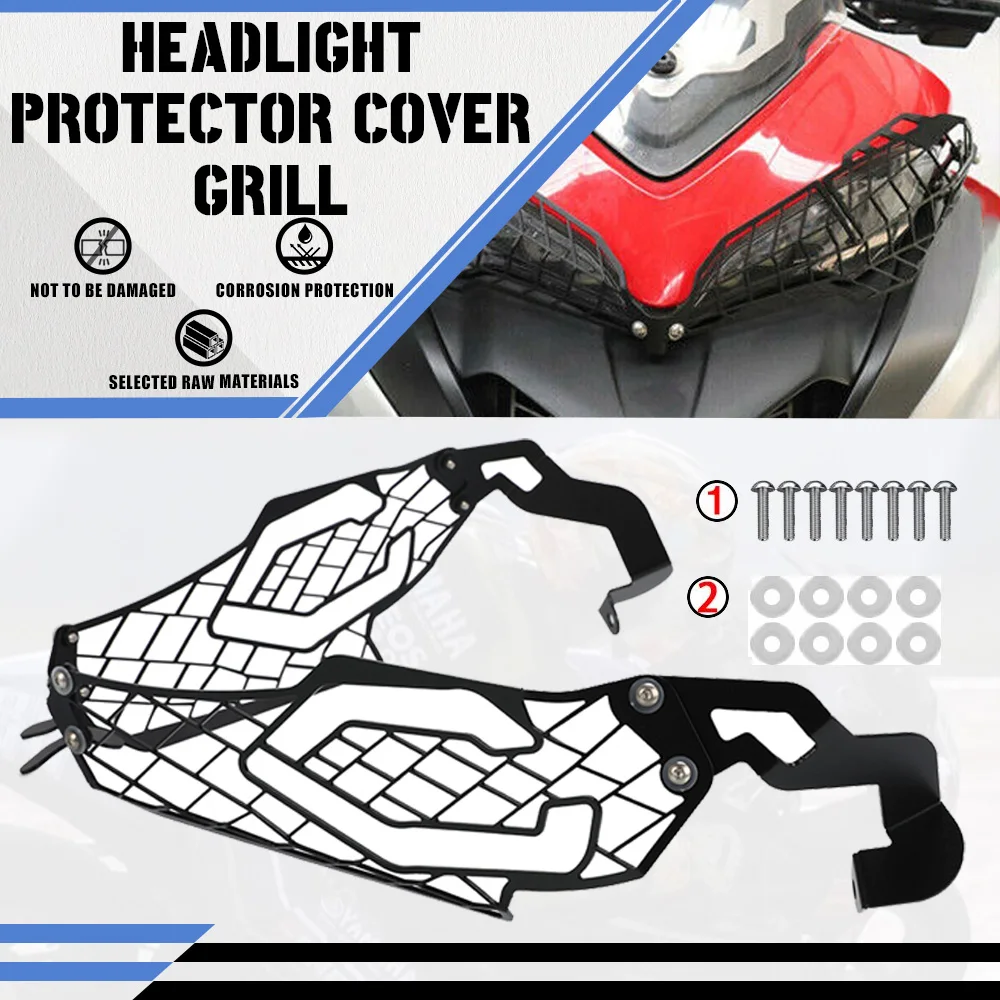 

Headlight Protector Grille Guard Cover Protection Grill For Ducati MULTISTRADA 1260 1200 950 S D AIR GRAND ENDURO PIKES PEAK
