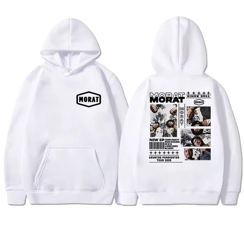 New in Morat Band world Tour 2025 Graphics printed Hoodies Unisex vintage hip hop streetwear Men women Fleece Casual pullovers
