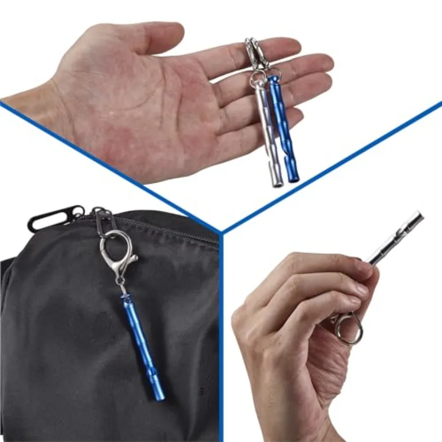 コーチ用ホイッスル 4個パック 教師用ホイッスル キーチェーン付き 審判用ホイッスル 大人用ホイッスル 緊急時 サバイバル ハイキング カヤック用