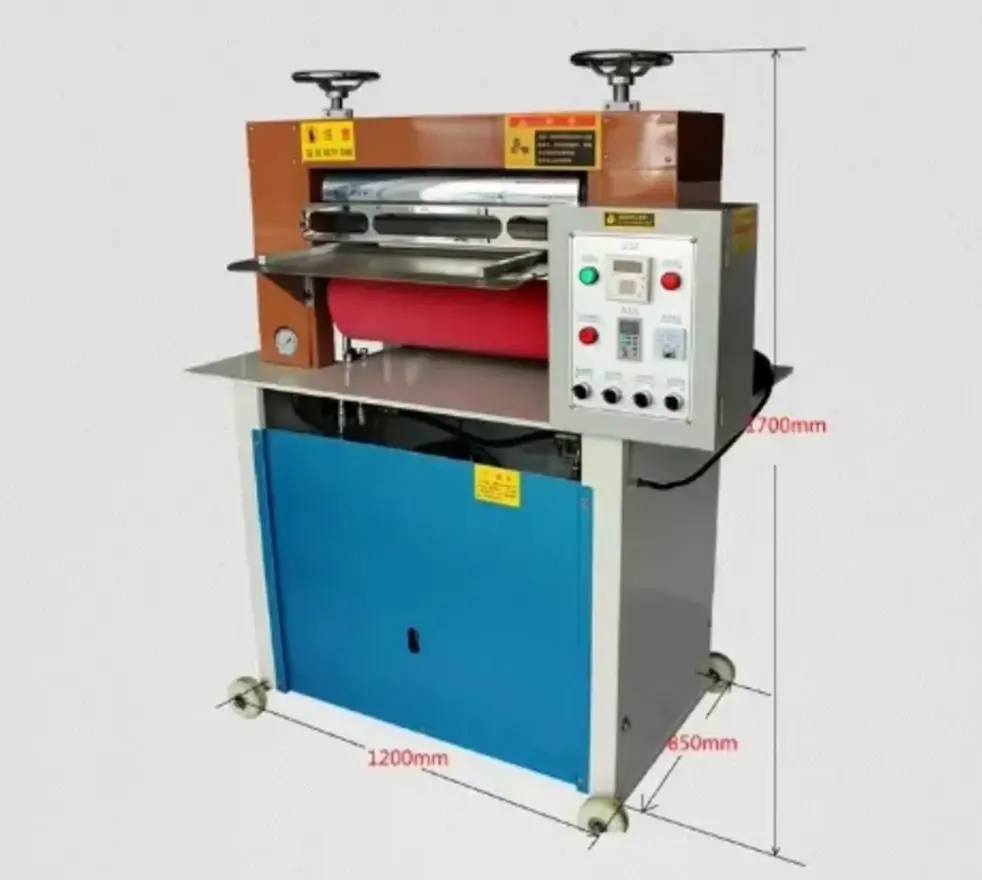 Leather Oil Press Hot Roller Calender Hot Press Machine Belt Plating Embossing Machine Leather Polishing Machine