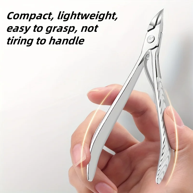 Stainless Steel Ingrown Toenail Clippers Slanted Design with Extended Tip for Thick Soft Nails Eagle beak Nail Clippers Gift 2