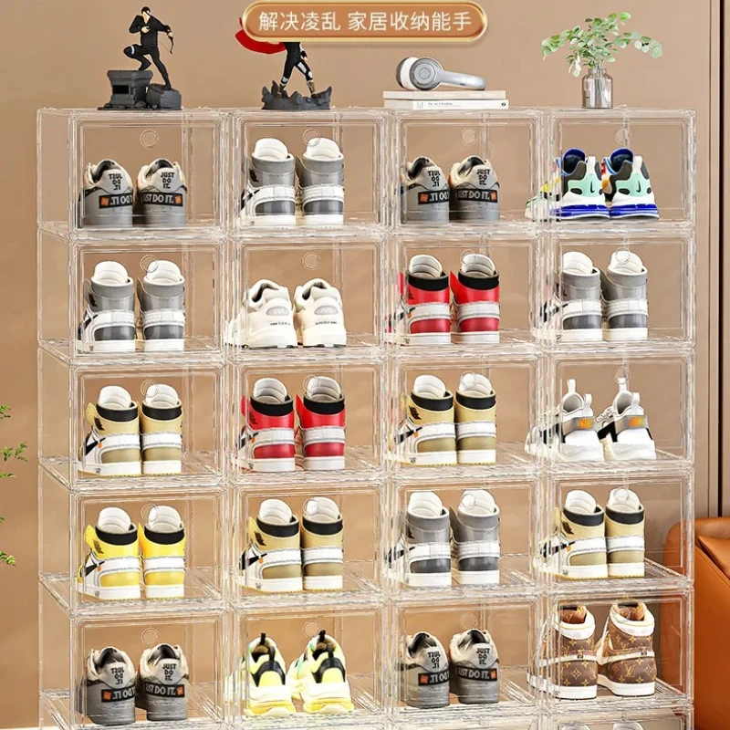 thick-and-transparent-shoe-storage-box-with-magnetic-sealing-stackable-multi-layer-shoe-cabinet-storage-artifact