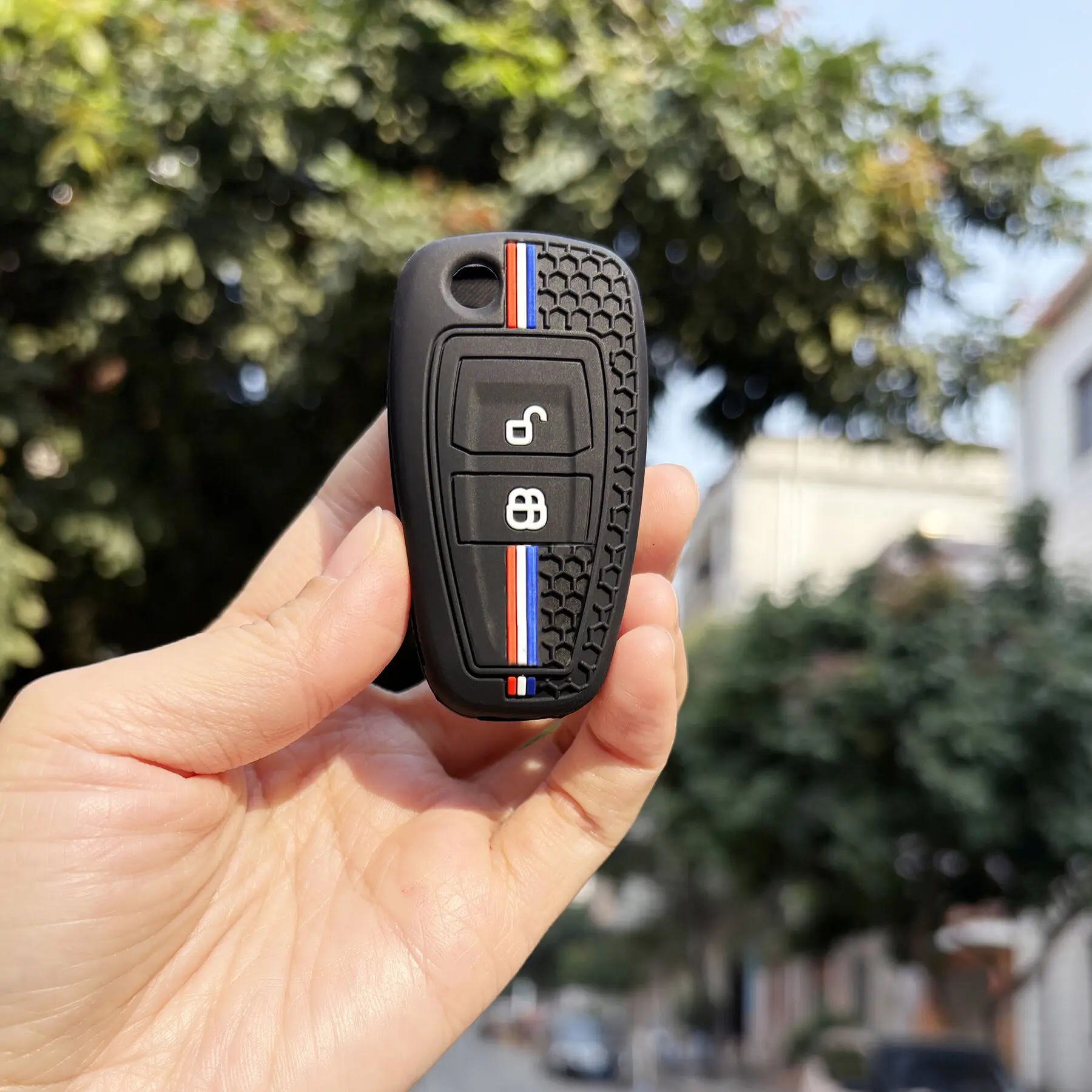 Keychain Key Case For Mazda For Ford Focus MK3 Kuga Ecosport Mondeo 4 Fiesta Tourneo Transit Ranger Bmax Kuga Key Cover Holder