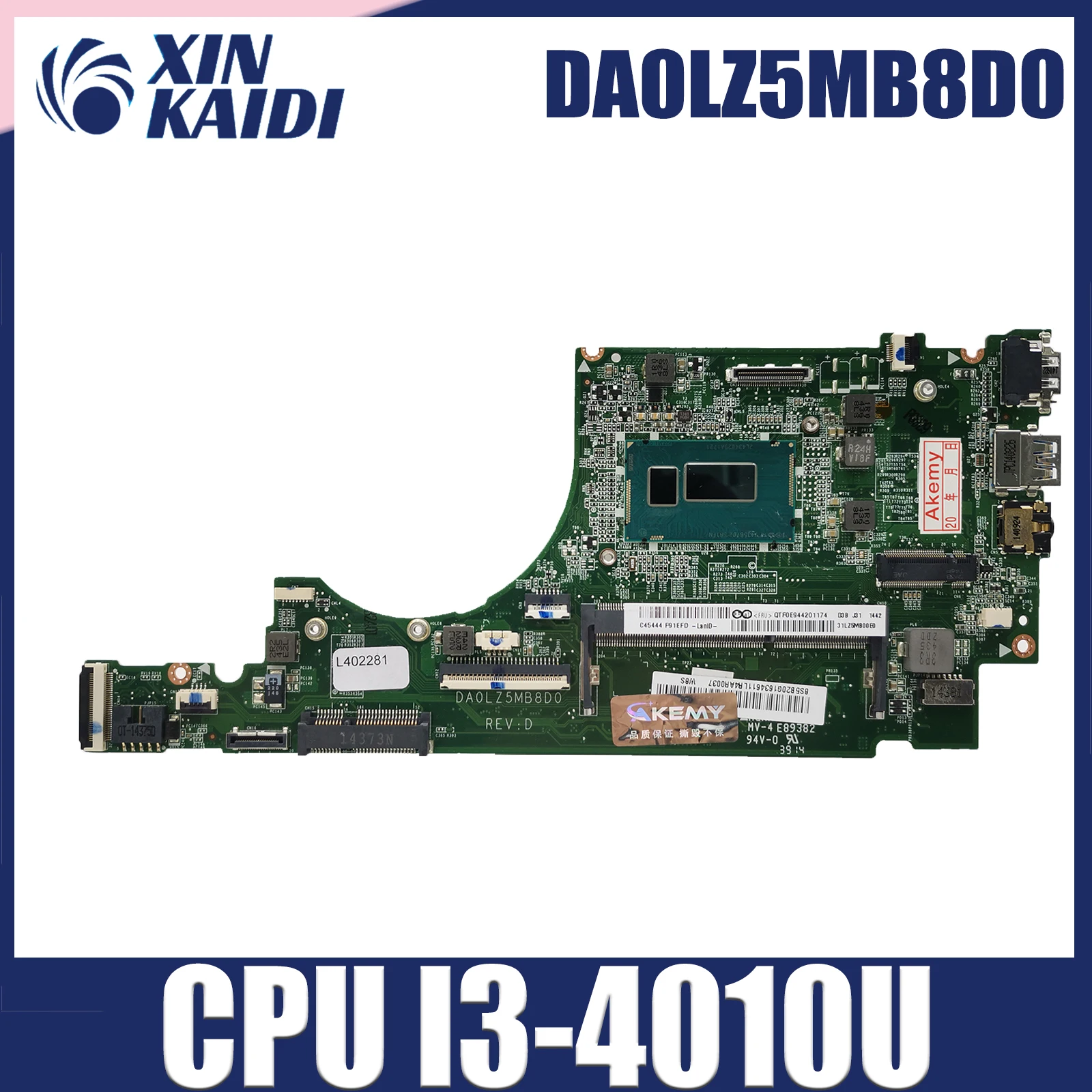 

DA0LZ5MB8D0 Notebook Mainboard For Lenovo Ideapad U330 U330P U330T Laptop Motherboard With I3-4010U CPU DDR3 Fully Tested