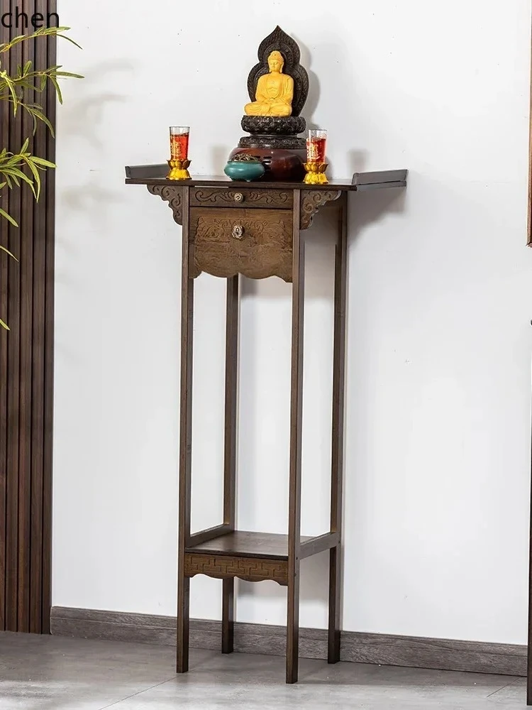 CZ Home Buddha Shrine New Chinese Simple God of Wealth Cabinet Shrine Worship Desk Set