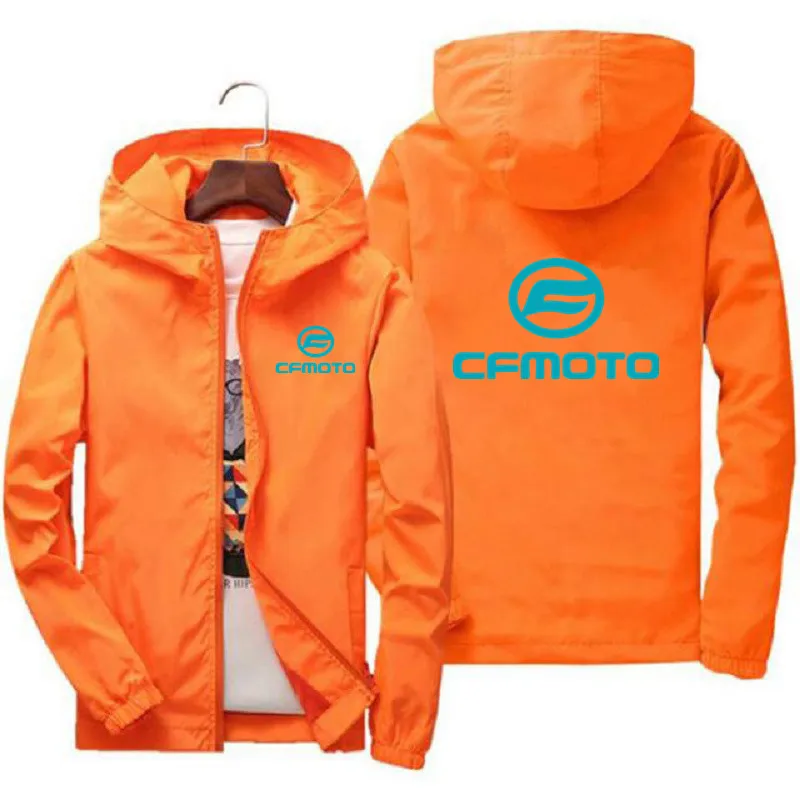 CFMOTO 2024ผู้ชายใหม่เสื้อแจ็กเก็ตชุดแข่งรถแขนยาวลำลองไล่ระดับสีเสื้อโค้ทกันน้ำพิมพ์ลายเสื้อใส่สบาย