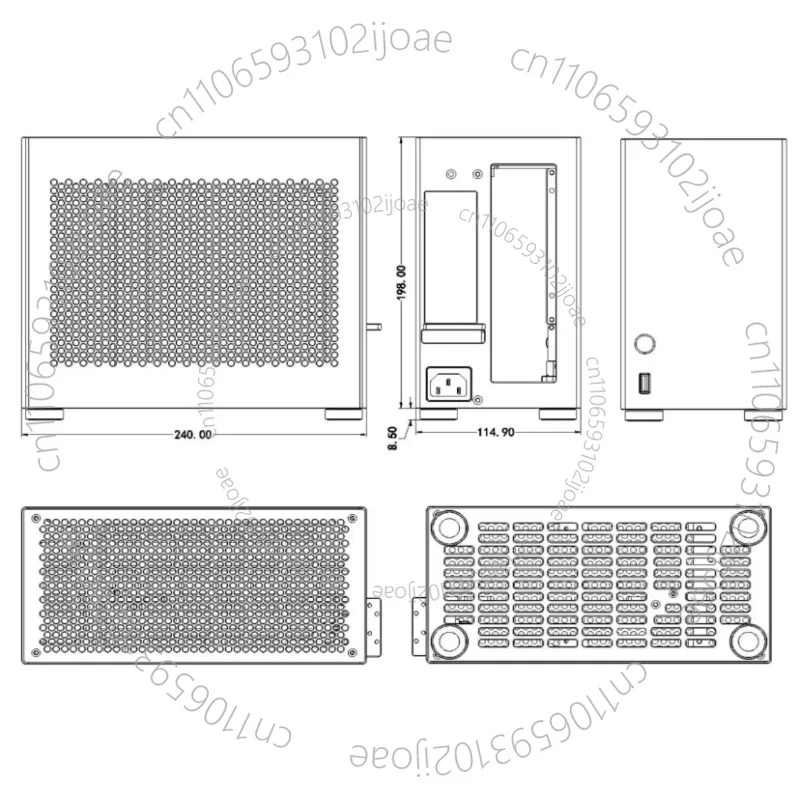 【 Neues Gehäuse auf Lager 】 ZS-A4M \ itx Short Card Computergehäuse Version V3 \ 5.4L Vollaluminium 1u