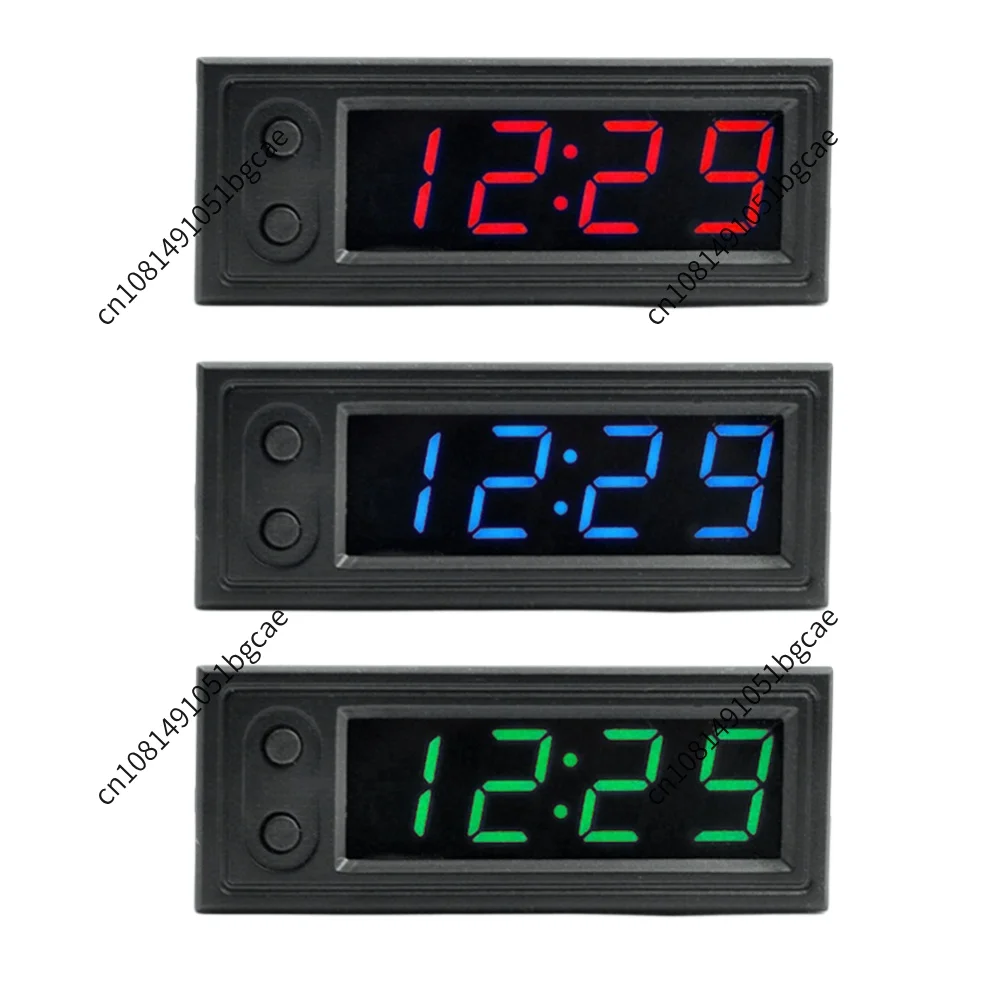 3 in 1 Car Temperature Clock High Precision Electronic Clock Voltmeter Luminous Digital Temperature Gauge Automobile Accessories