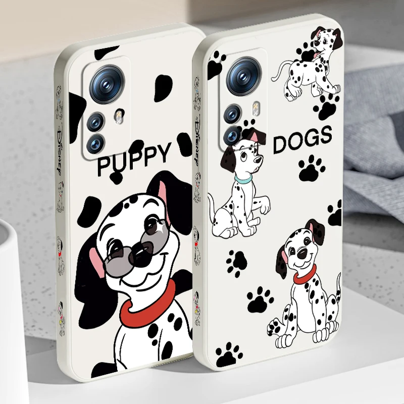 101 Spotted Dog Disney Cute Liquid Left Rope For Xiaomi Mi 13T 13 12T 12 11T 11i 11 A3 10T 10 9 Pro Lite Ultra 5G Cover