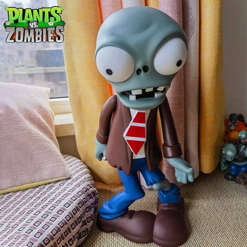 Genuine Plants Vs. Zombies Toy 43cm Doll Ornaments Movable Joints Pat Head Eyes Shine  Ornament For Kid Birthdays Gifts