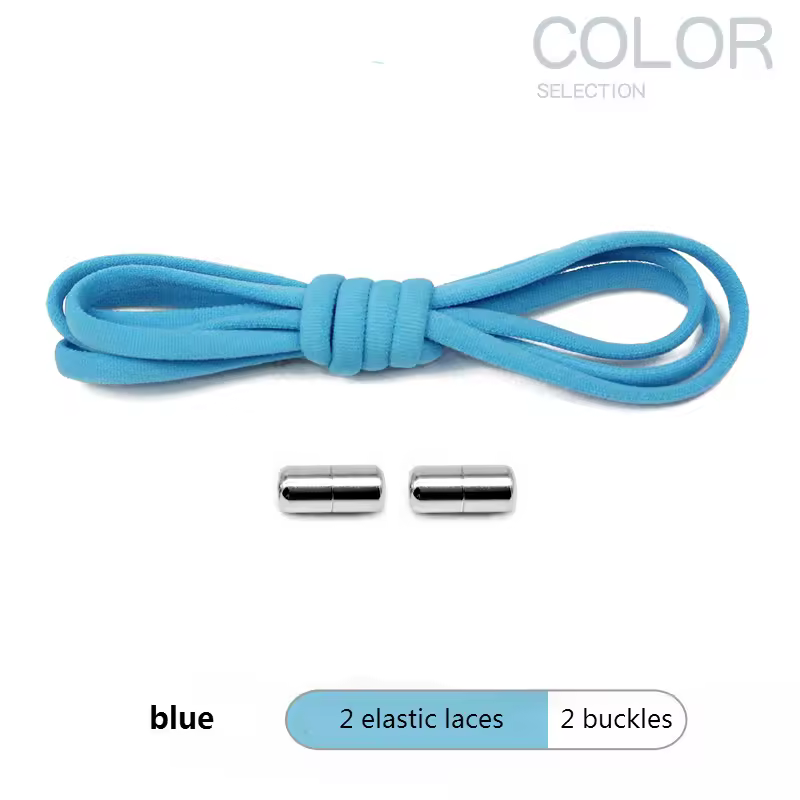 4Pcs/1Pair 100cm Elastic No Tie Shoelaces Metal Lock Shoe Laces For Kids Adult Sneakers Quick Shoelaces Semicircle Shoestrings - Image 14