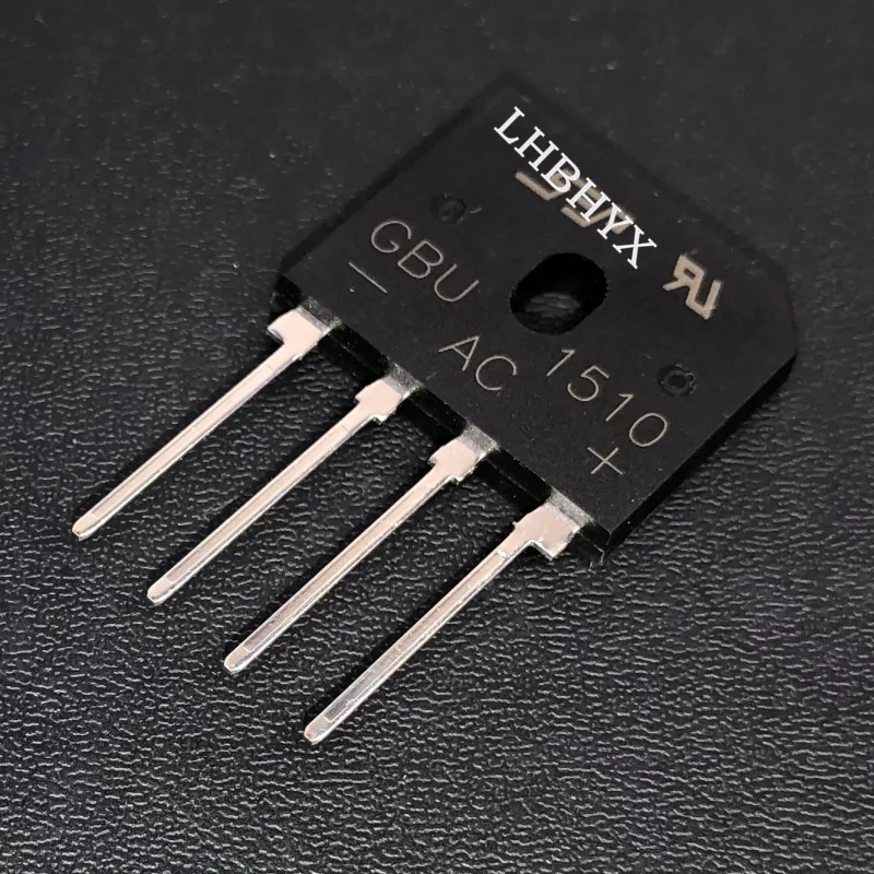 GBU1510 1000V 15 AMP Glass Passivated Bridge Rectifiers SIP-4 New Original 2PCS