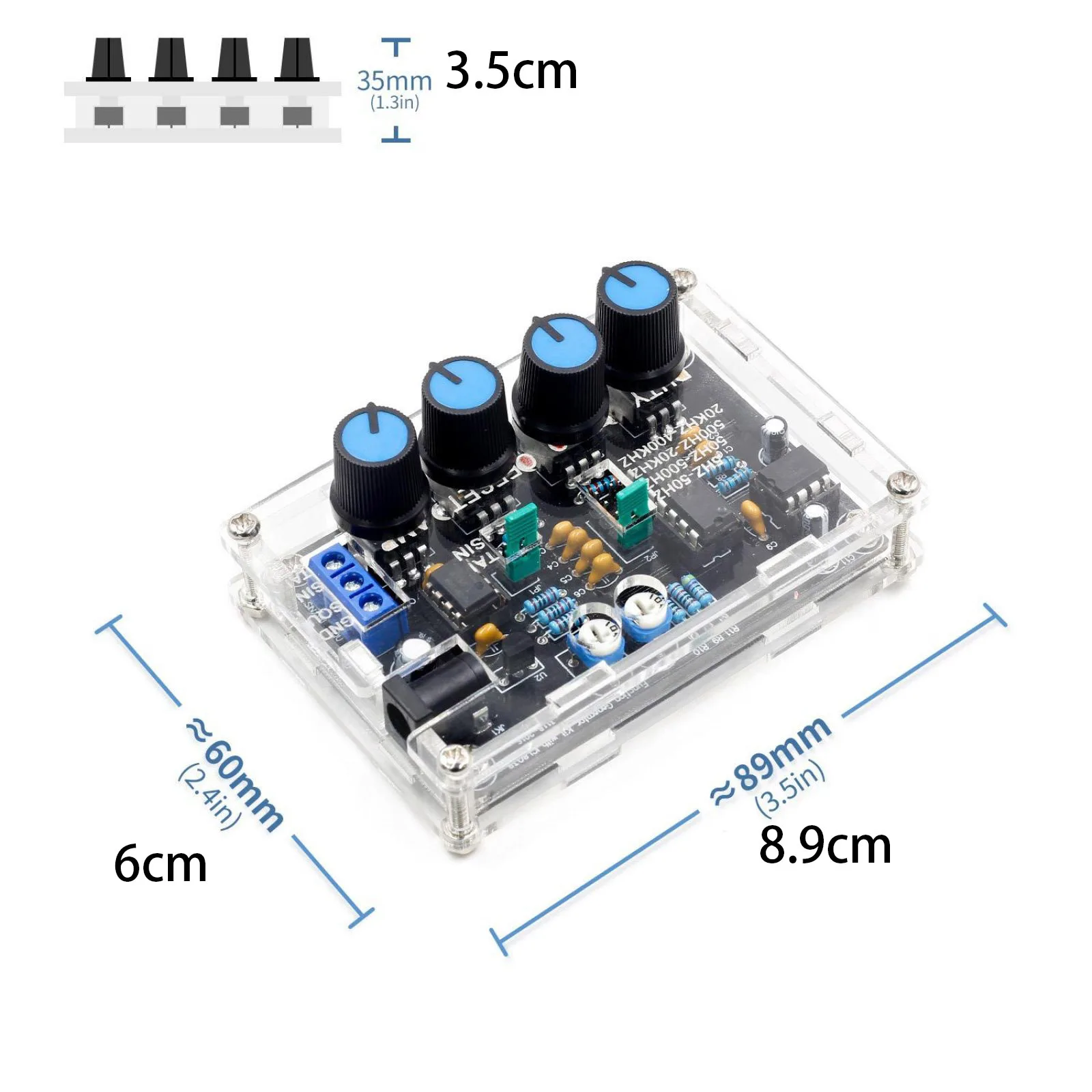 

12 В ICL8038 Генератор низкочастотных сигналов DIY Kit Shell Xr2206 5 Гц ~ 400 кГц Обновленная версия Электронная схема Экспериментальный комплект