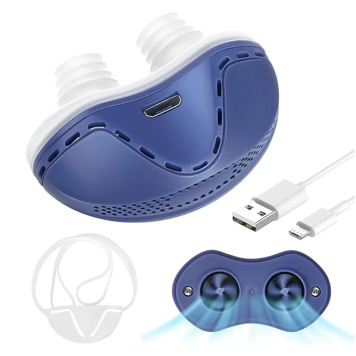 [A99U] Electric Anti Snoring Devices, Snore Reduction, Adjustable Wind Speed Nasal Dilators Snoring Solution Aids