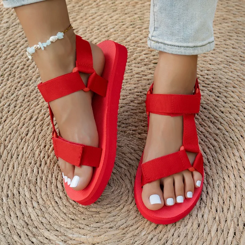

Women Sandals Summer Simple Casual Shoes Comfortable Outdoor Beach Vacation Sandals New Lightweight Platform Male Casual Shoes