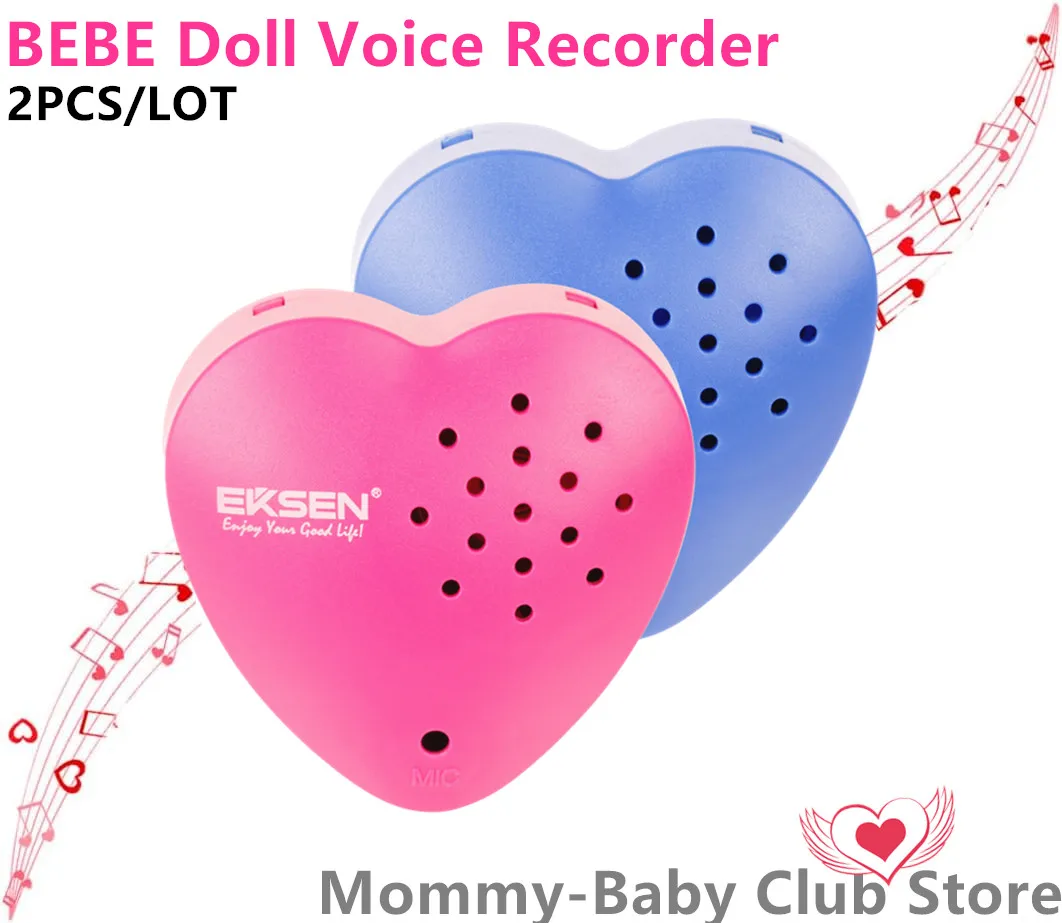 

2Pcs Amazing Voice Gifts Doll Voice Box Multi-Message Heart Voice Recorder, Record Custom Messages for Stuffed Bear Plush Toy