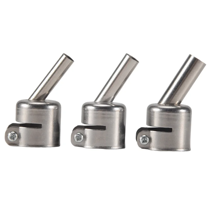 

A20F-3Pcs 45 Degree Hot Air Nozzles 7/8/10Mm Curved Nozzles Replaceable For 850 Hot Air Soldering Station