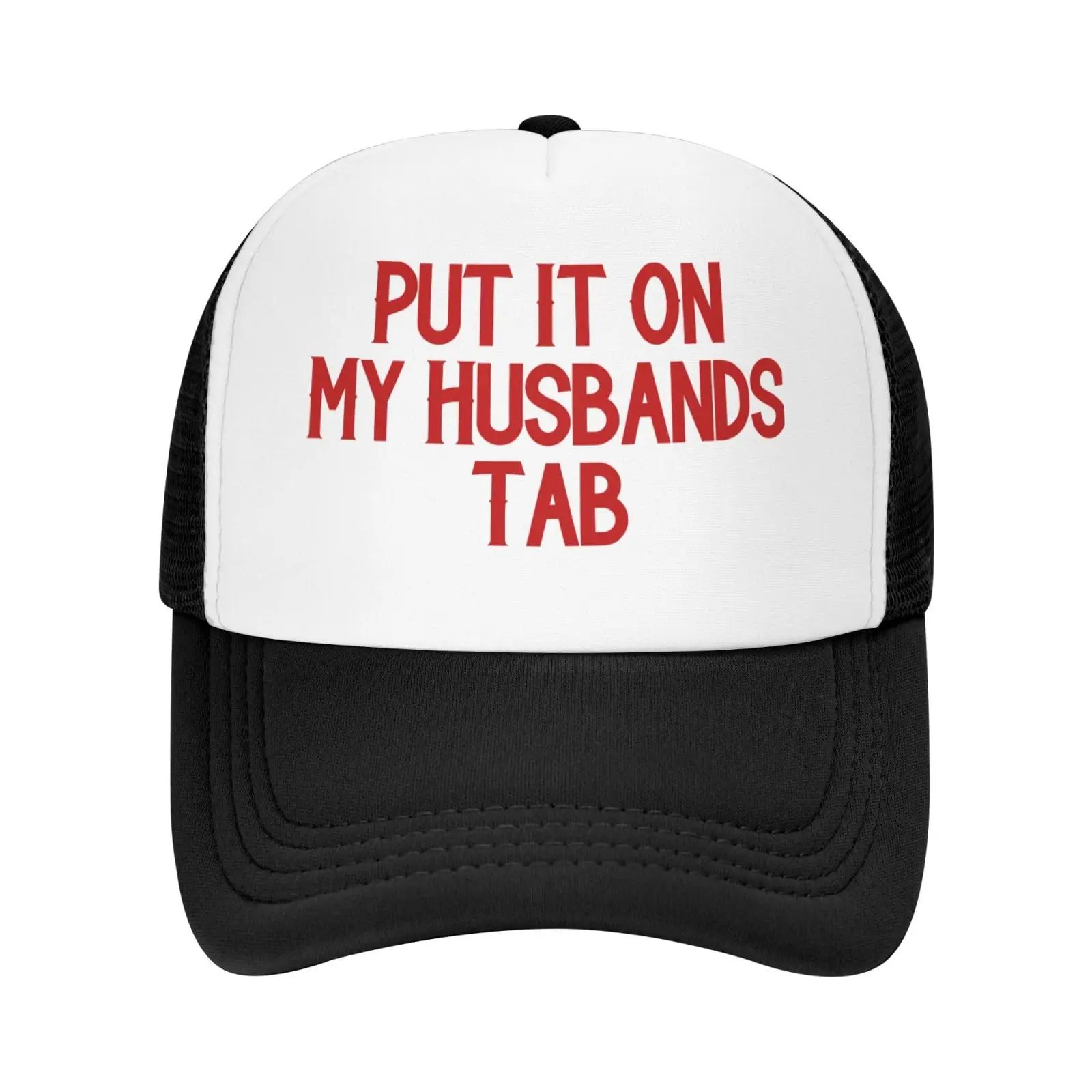 Put It On My Husbands Tab Men's Baseball Cap Breathable Trucker Hat Adjustable Sports Casquette Hip Hop Unisex For Daily Outdoor