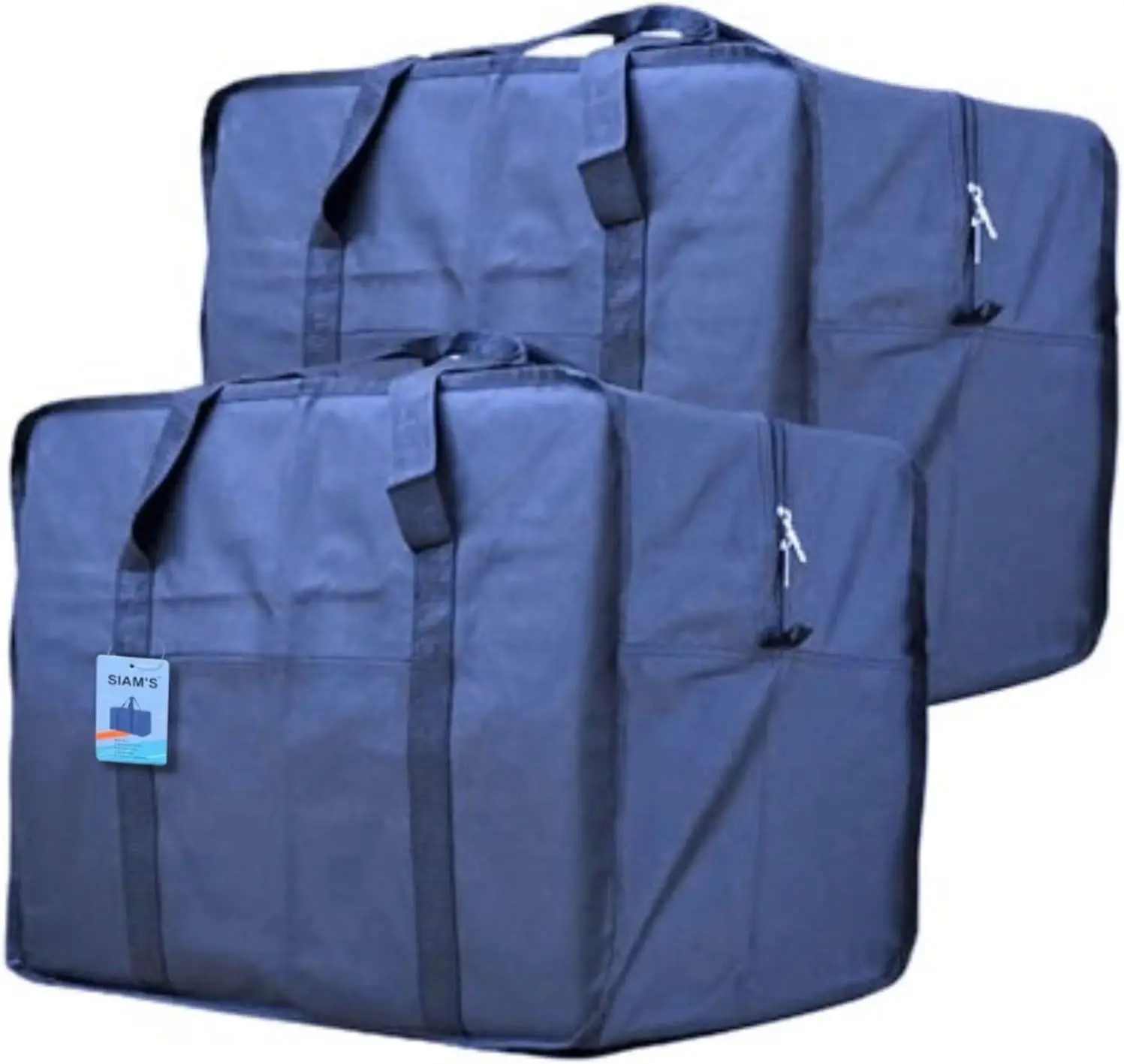 

2 PCS Travel Bag Set, Square Canvas Duffle Tote, TSA Approved, Blue, 25x19.5x13 in, 50 lb Capacity