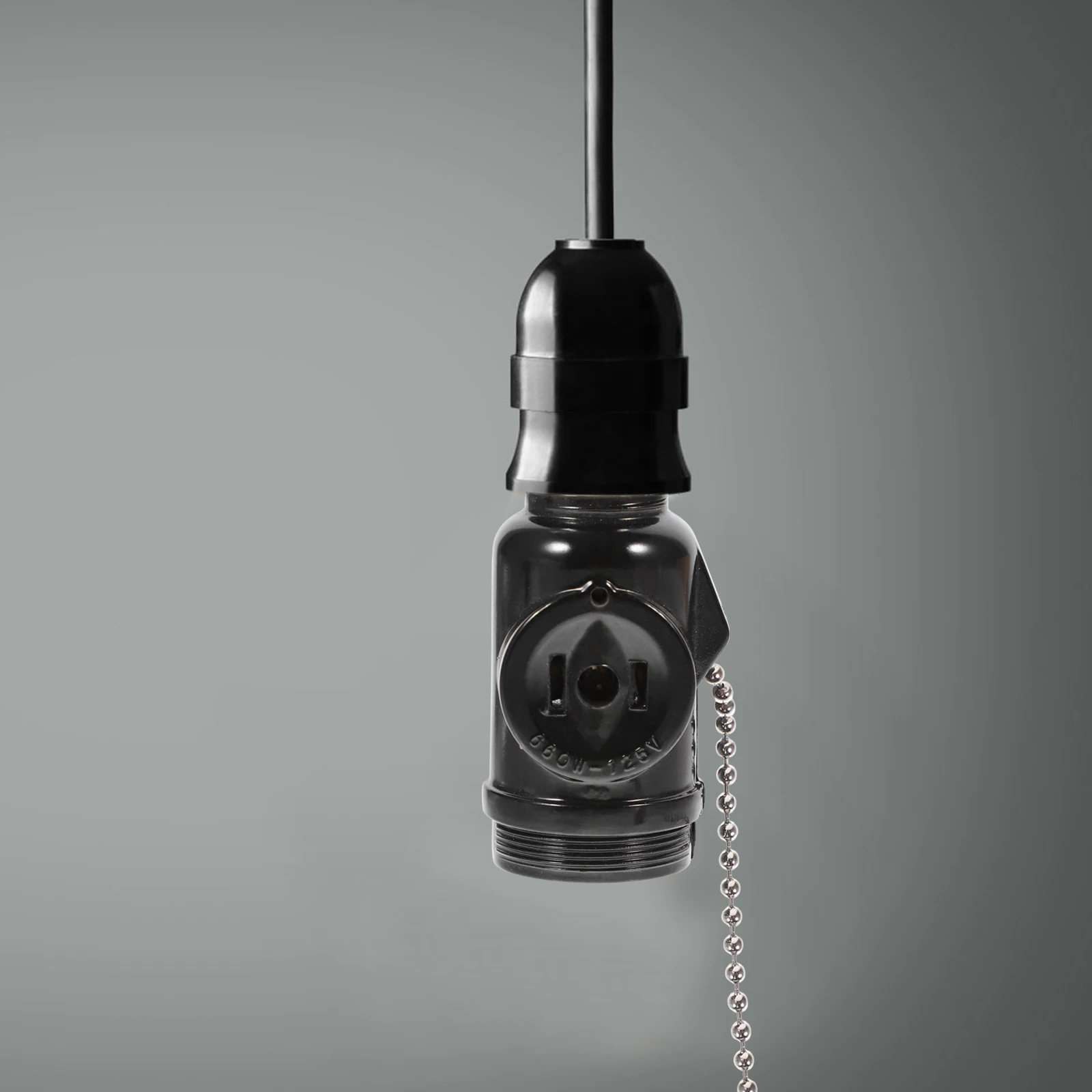 2pcs E26 Lamp Base Sockets Dual Bulb Holder Pull Chain Switch Two Outlet Bases Adapter Screw Socket Night Light Lampholder