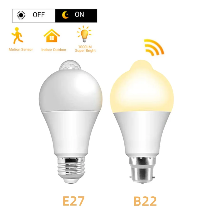 E27 B22 Pir Motion …