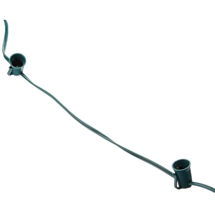 

Гирлянда C9 с кабелем и расстоянием между патронами 12 дюймов, цоколь E17, для рождественских лампочек C9