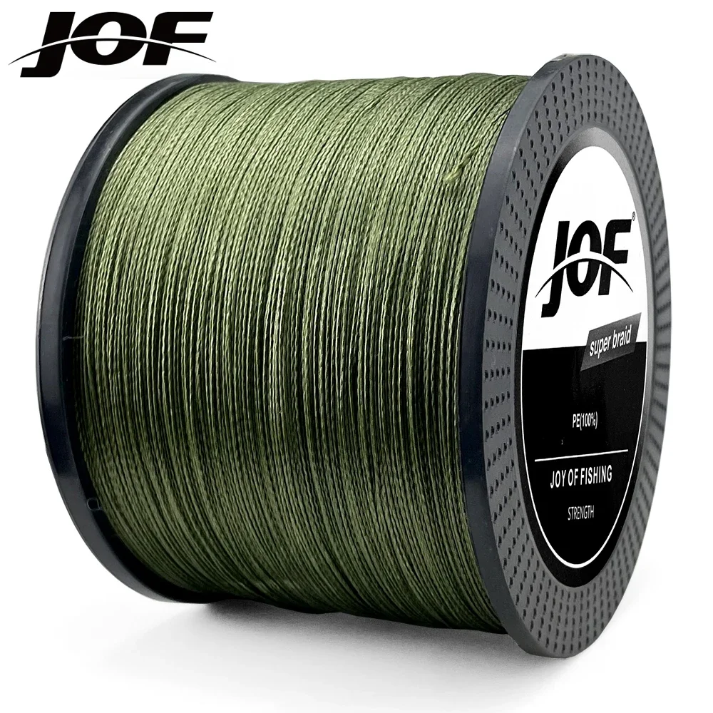 JOF PE Wire 4 Strands 1000M 500M 300M Multifilament Braided Fishing Line Ocean Fishing Super Strong Pulling 10LB - 80LB