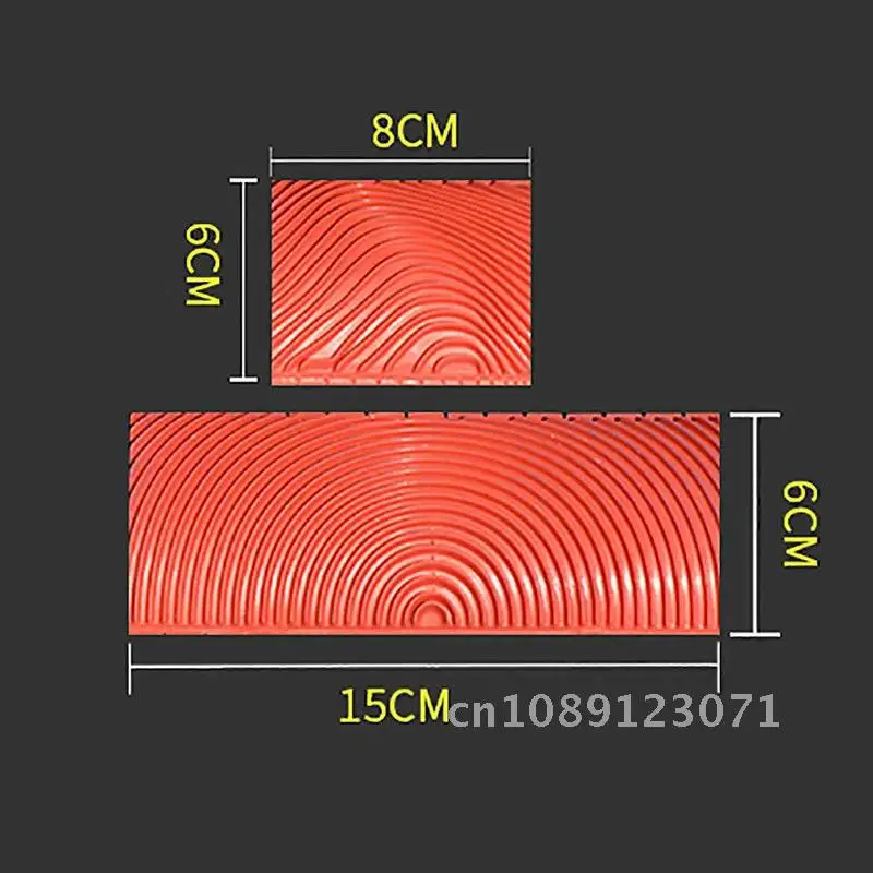 모조 목재 그레인 페인트 롤러 브러시, 벽 질감 DIY 브러시 페인팅 도구, 고무 목재 그레인 페인팅 도구, 홈 데코, 2 개