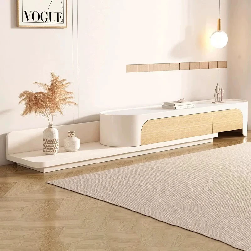Italian Kawaii Tv Stand Floor Adjustable Beauty Trendy Tv Stand Modular Minimalist Meuble De Télévision Furniture Living Room
