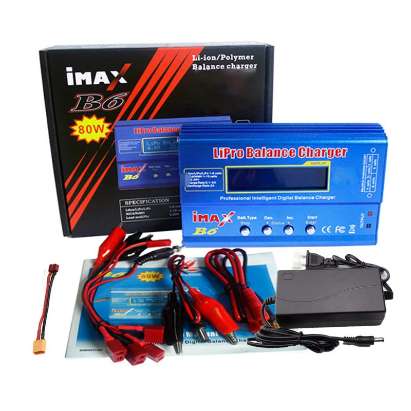 Erilles IMAX B6 Balance Charger Discharger For RC Helicopter Re-peak NiMH NiCD NiCd PB Li-ion Battery + 12V 5A Adapter