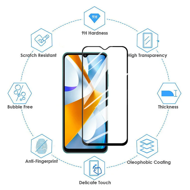 poco c65 verre trempe 9H pour poco-f6 ecran protection xiaomi poco f5 poco c65 vitre poco xiaomi c65 antichoc poko f6 pro verre trempé poco f6 pro