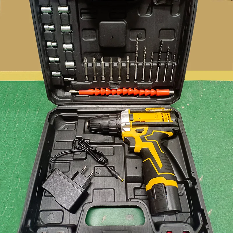 Lithium Electric Drill  Electric Screwdriver  Hand Electric Drill  Electric Tool Set  Multifunctional Accessory Box Packaging