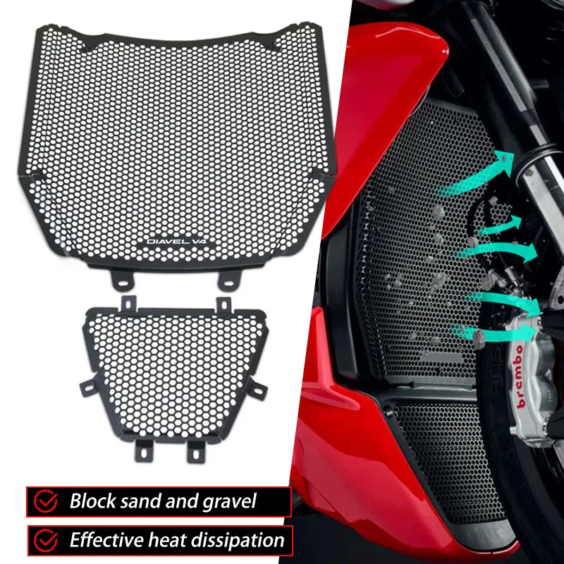 For DIAVEL V4 2023 2024 Motorcycle Accessories Radiator Grille Guard Cover Protector