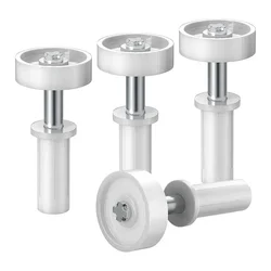 4pcsd Bifold Door Top Guide Wheel Kit Cabinet Door Repair Plastic Bifold Door Top Pivot Hinge For Closets Pantries Laundry Rooms