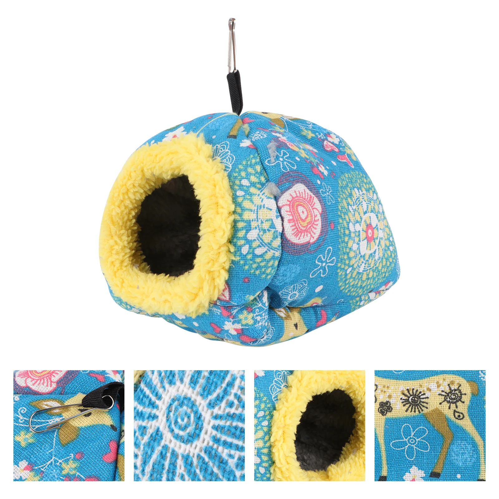 

1Pcs Warm Hanging Bird Nest Thickened Lining Winter Parrot Shelter Pet Sleeping Bed Parrot Nest Winter Pet House