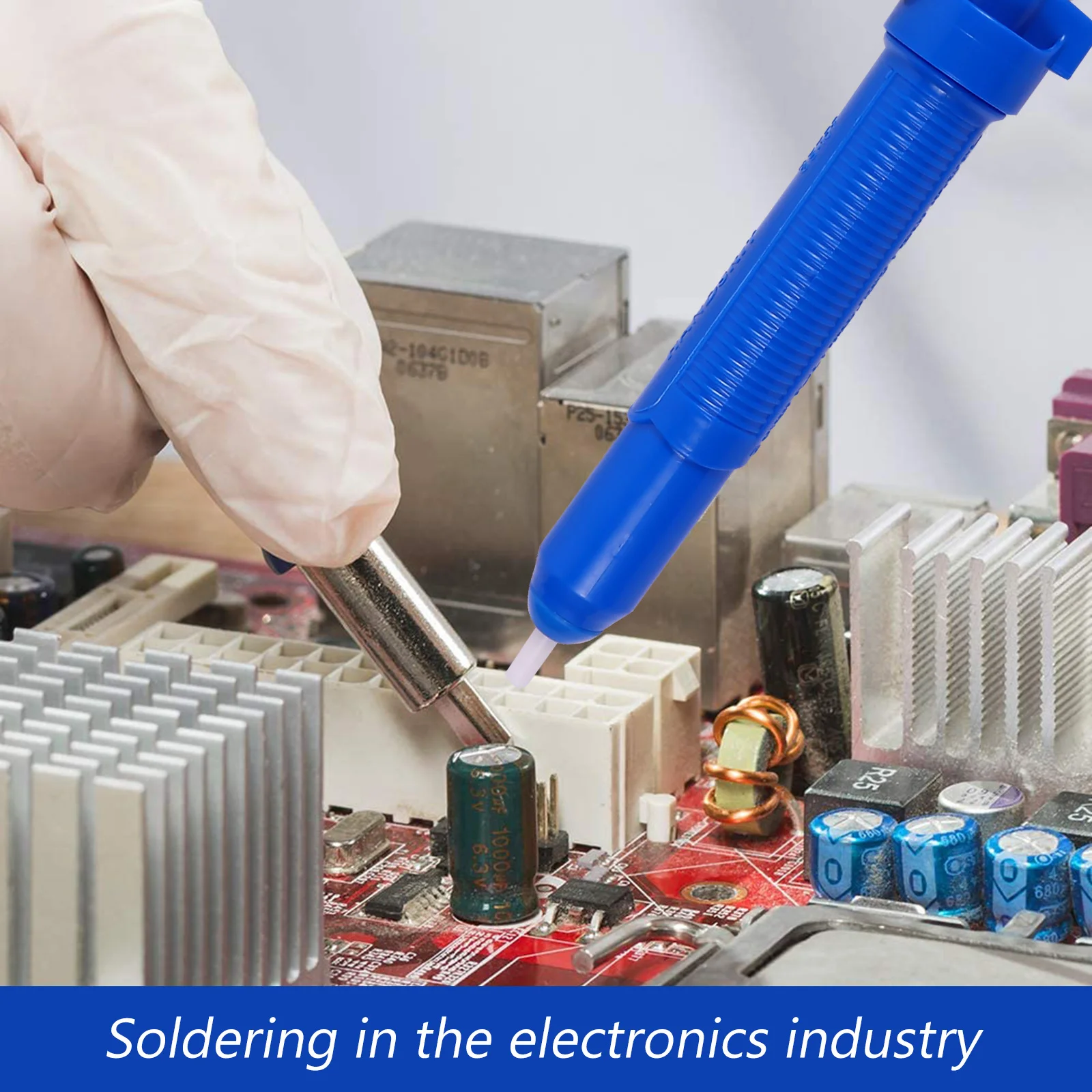 

Ergonomic Solder Sucker with Plastic Body for Comfortable Grip - Universal Desoldering Tool for Capacitors and Resistors