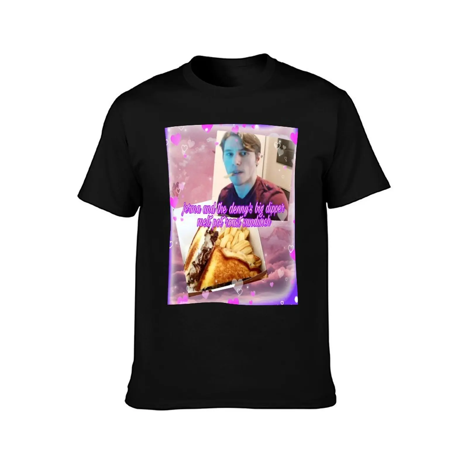 Jerma x Denny_s Big Dipper Melt Sandwich T-Shirt Casual Holiday Short Sleeve Tee T-Shirt