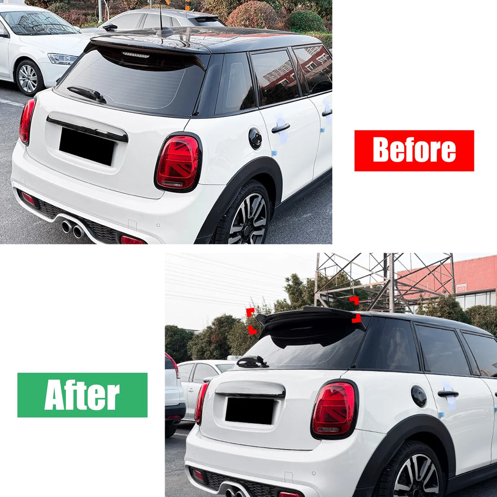 Rear Tailgate Roof Spoiler Wing Lip For Mini Cooper S F55 F56 2014-2024