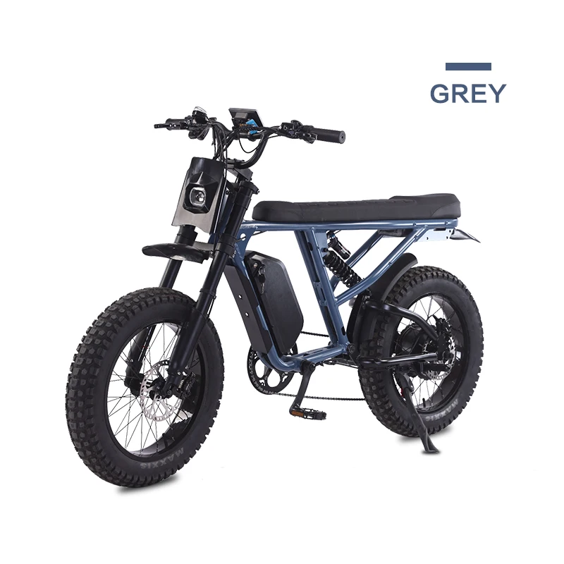 RX AKEZ Retros tyle Electric bike 1500W motor 48V18Ah battery e bike 50km/h 20 inch tire off road ringing Electric Bicycle image 3