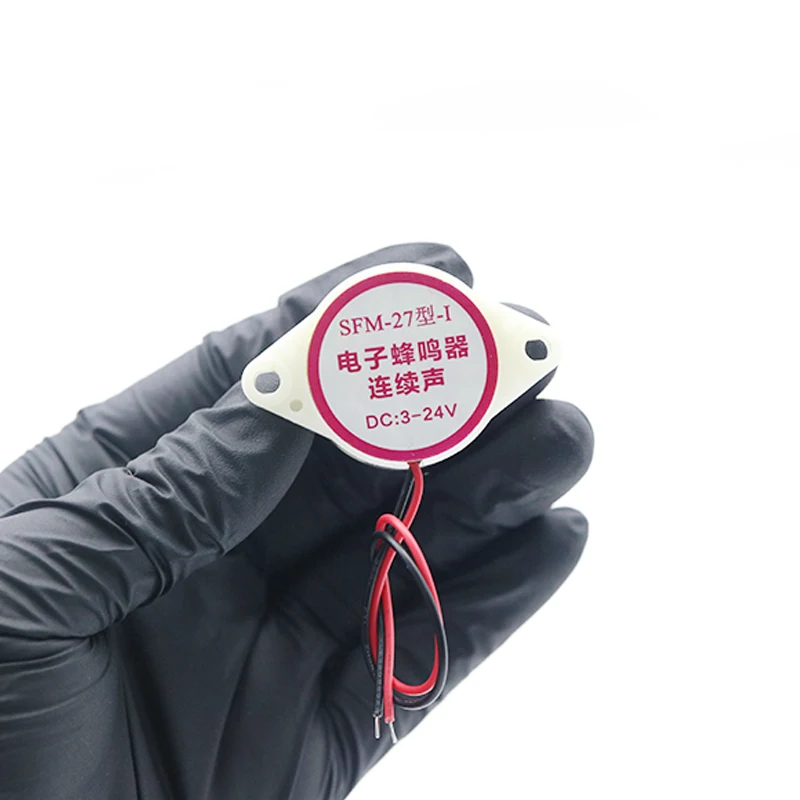 SFM-27 Active Piezo Buzzer Alarm Siren 3-24V Intermittent Continuous 95dB High Decibel Electronic Buzzer for Arduino DIY