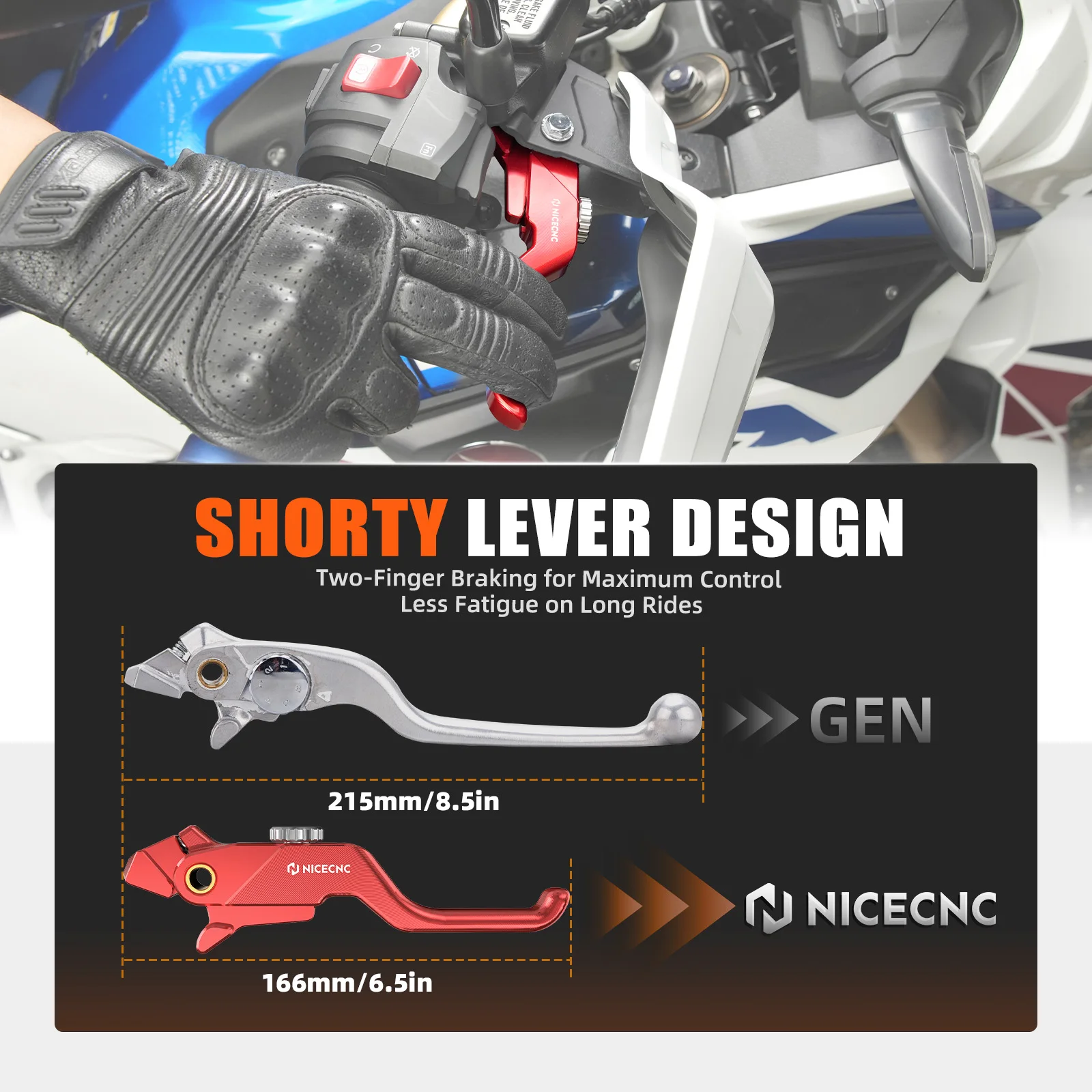 2019-2026 Für Honda CRF1100L Africa Twin Adventure Africa Twin CRF1100L Verstellbarer Kurzer Bremshebel CRF1100L Africa Twin 19-26 – Detail 12