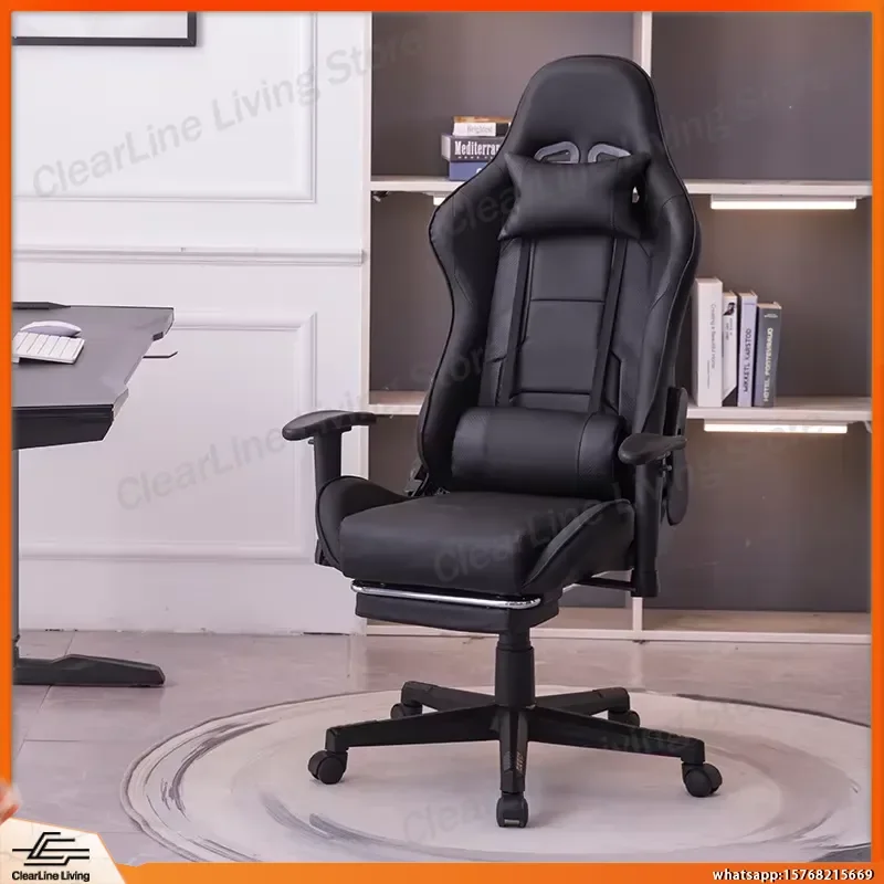 Ergonomic Gaming Chair with Lumbar Support Adjustable Height Racing Style Computer Chair for Esports Streaming Office Work