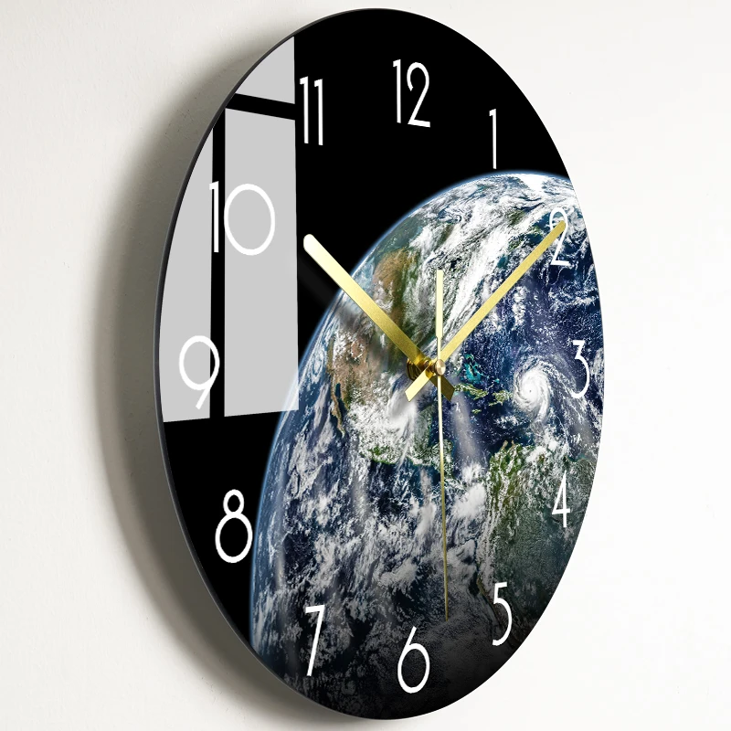 Big Clock Room Decoraion W Design Luxury Glass Wall Clock Modern Silent Creative Watch Wall Clocks Digital Living Room Kitchen