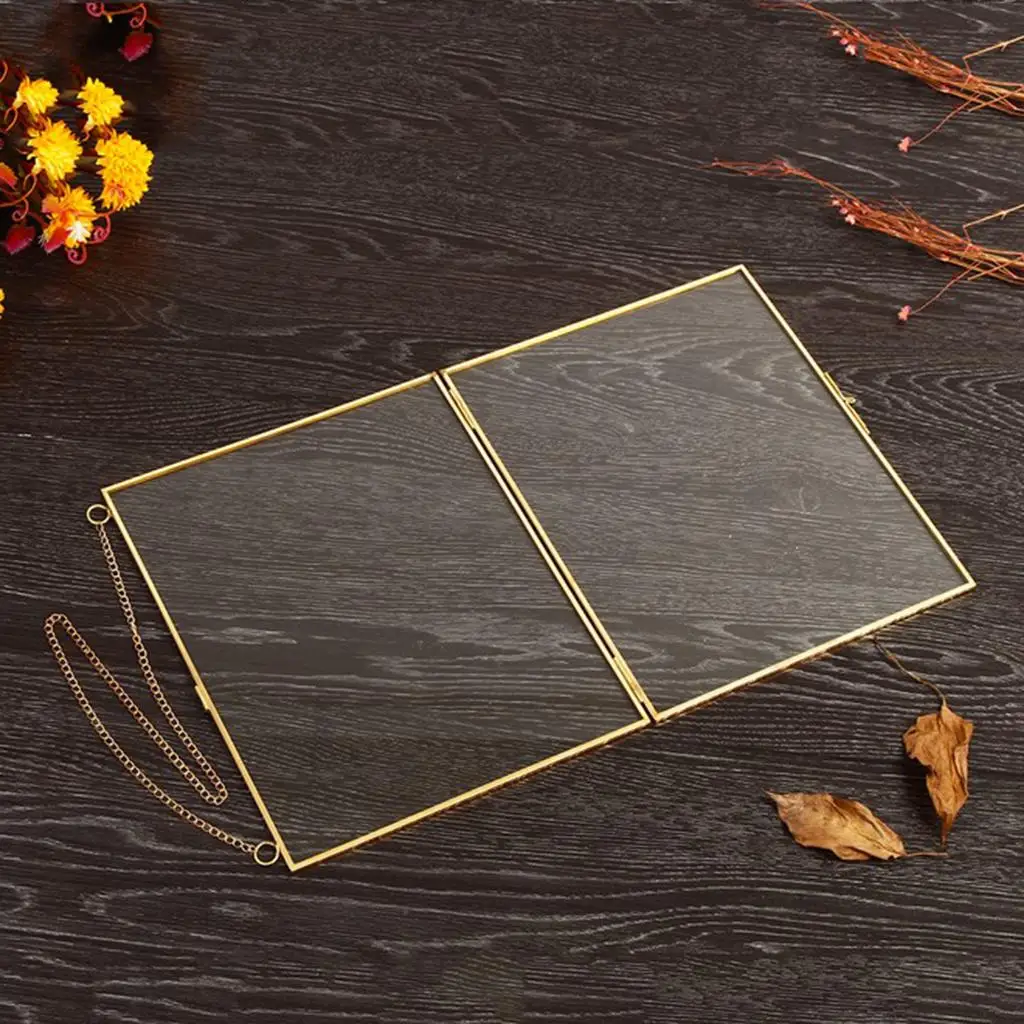 Decorative Double Sided Glass Photo Frame