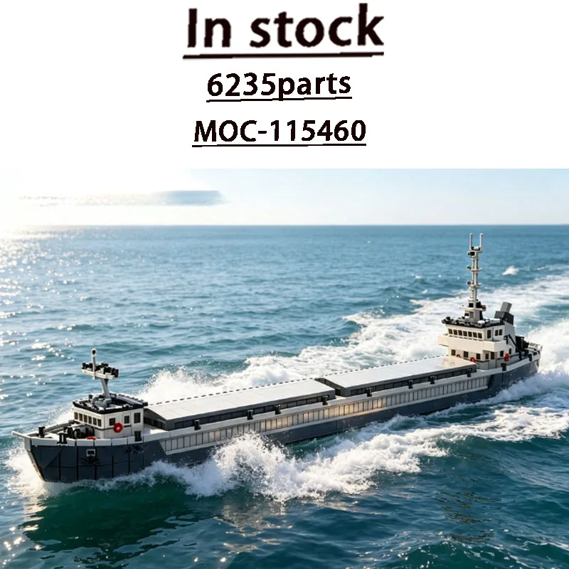 MOC-115460Large Ocean High-Difficulty Transport Cruise Ship Building Block Model, 6235Parts Custom Educational Birthday Toy Gift